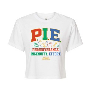 Women's - Abbott Elementary - Pie Cropped Graphic T-Shirt - 1 of 4