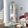 Rotating Bookshelf, 360 Display Spinning Bookshelf Tower, 4 Tier Floor Standing Bookcase Storage Rack - 2 of 4