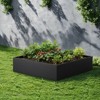 SEVOBAL Planters Outdoor Rectangle Garden Bed Planter Box Planter Herbs-Large Garden Bed Kit for Vegetables Flowers Herbs, Black, 47.24"*47.24"*11.81" - 2 of 4