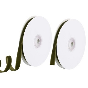 Unique Bargains Polyester Single Face Spool Ribbon for Gift Wrapping Flower 2 Pcs - 1 of 4