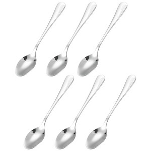 Unique Bargains Reusable Stainless Steel Espresso Sugar Cake Mini Teaspoon - 1 of 4