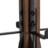 SEVOBAL Freestanding Coat Rack with 8 Hooks and Sturdy Cross Wood Base for Bedroom or Living Room, Brown, 15"*15"*71" - 4 of 4