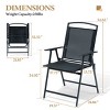 Crestlive Products Set of 2 Patio Folding Dining Chairs Outdoor Portable Sling with Armrest - 3 of 4