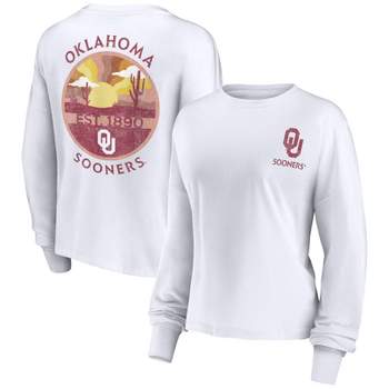 NCAA Oklahoma Sooners Women's White Staycation Long Sleeve T-Shirt