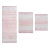 Gradiation Bathroom Decor, Washable Rug, Bathroom Mat, Bathroom Rug Set, Bath Mat Set, Bath Floor Mat Non-Slip, 3 Pcs Set with Runner, Pink - 2 of 4
