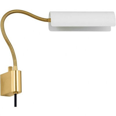 Aged Brass and Soft White Swing Arm Wall Sconce