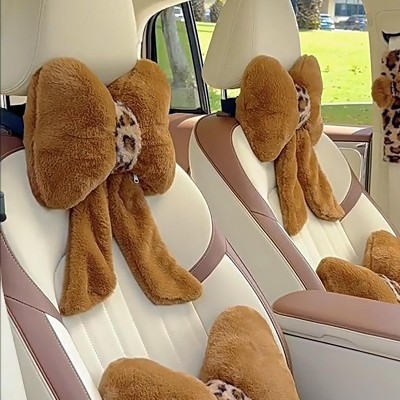 TruAIR Plush Car Neck Pillow Set Ð Soft Headrest Support, 2PCS