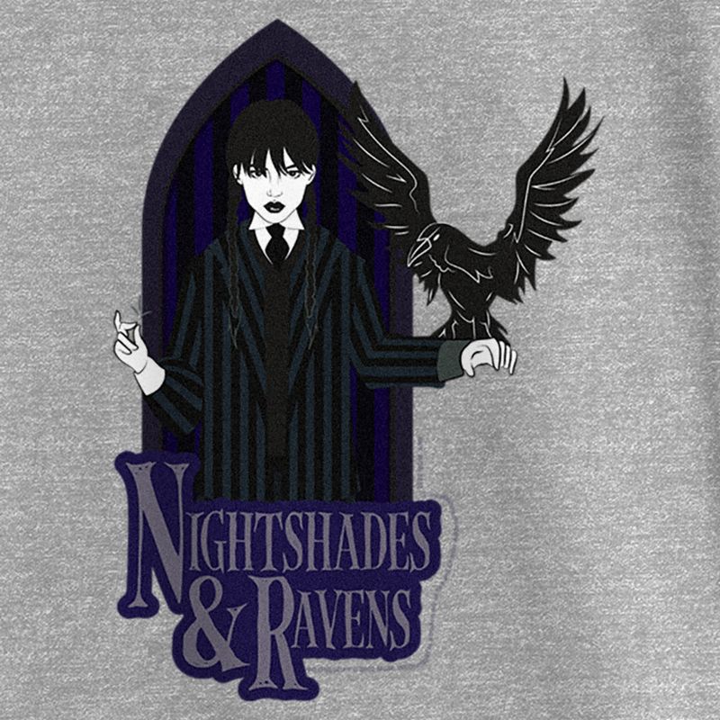 Girl's Wednesday Nightshades & Ravens T-Shirt, 2 of 6