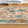 Washable Folding Floral Print Rug, Non-Slip Backing for Living Room Bedroom - 3 of 4