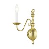 Livex Lighting Williamsburgh 1 - Light Wall Light in  Polished Brass - 4 of 4