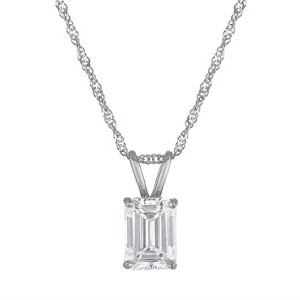 Naturalux 14K Yellow Gold 1 CT Lab Grown Diamond Solitaire Necklace - 1 of 4