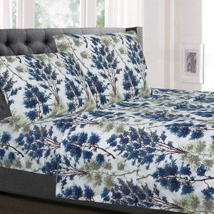 Florence 4 Piece Printed Sheet Set, Double Brushed Microfiber by Sweet Home Collection® - 1 of 4