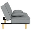 vidaXL Sofa Bed Light grey Fabric (100% polyester), plywood Medium - 4 of 4
