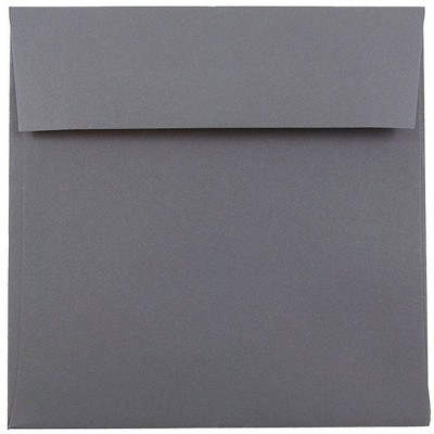 JAM Paper 6 x 6 Square Invitation Envelopes Dark Grey 36396439H