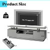 AMERLIFE 70" High Gloss TV Stand with LED Lights, Storage Cabinet & Shelf, Fits 80" TVs - 3 of 4