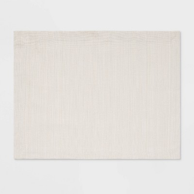 Cotton Solid Placemat Cream - Threshold™: Rectangle, Traditional, Machine Washable, Dining Table Accessory