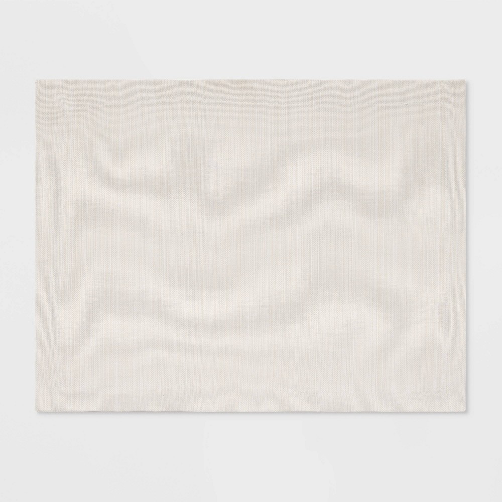 Cotton Solid Placemat Cream - Threshold™: Rectangle, Traditional, Machine Washable, Dining Table Accessory