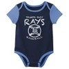 MLB Tampa Bay Rays Infant Boys' 3pk Bodysuit - 4 of 4