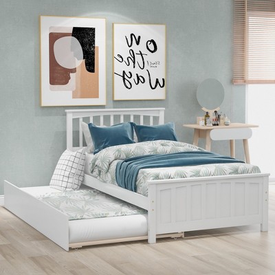 Twin Size Platform Bed With Trundle-modernluxe : Target