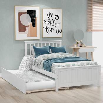 Twin Size Platform Bed with Trundle-ModernLuxe