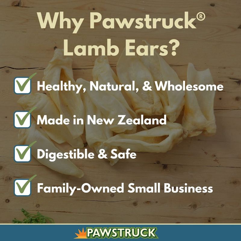 Pawstruck Lamb Ears for Dogs - Natural Bulk Dog Dental Treats & Sheep Chews, Smoked & Low Fat, Pet Products, 4 of 9