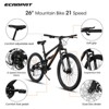 Aukfa 26-Inch Mountain Bike for Adults & Teens, 21-Speed, Steel Frame, Front Suspension Fork & Rear Shock, Unisex Trail Bicycle - 3 of 4