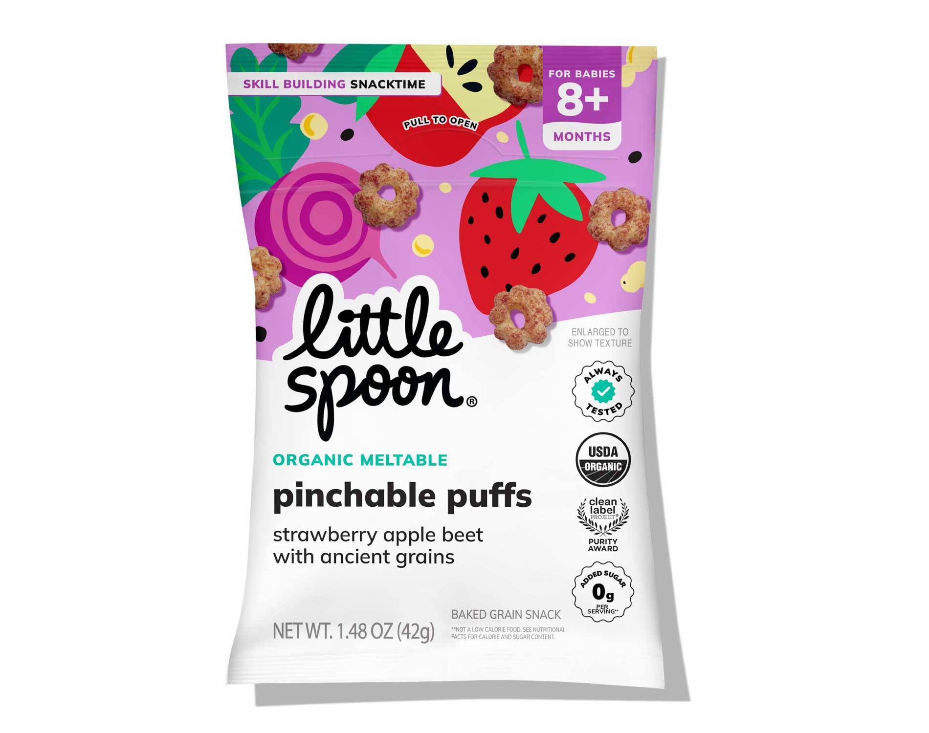 Little Spoon Organic Strawberry Apple Beet Baby Pinchable Puff - 1.48oz