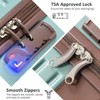 Syemin Luggage Hardshell Luggage Set with TSA Lock 360° Spinner Wheels Lightweight Durable Travel Suitcases Check in, Blue, 18.3"*11.2"*29.1" - 4 of 4