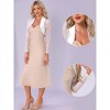 INSPIRE CHIC Women's Evening Coverup Open Front Long Sleeve Mesh Satin Bolero - 2 of 4