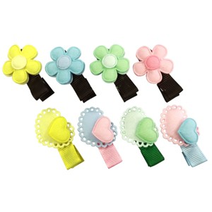 Wrapables Dress up Daisies and Hearts Spring Hair Clips, Set of 8 - 1 of 4