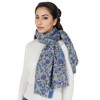 Anna-Kaci Floral Print Scarf Soft Cashmere Feel Shawl Wrap Winter Scarves for Women 74.8 x 25.6 inch - 3 of 4