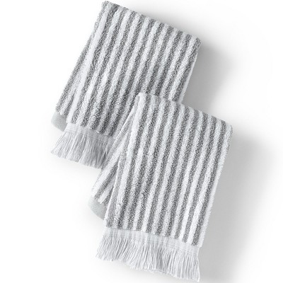 Lands' End Cotton Yarn-dyed Stripe Bath Towel Set