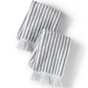 Lands' End Cotton Yarn-dyed Stripe Bath Towel Set - 1 of 3