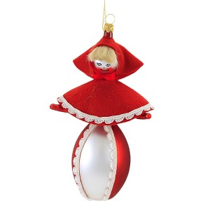 De Carlini Italian Ornaments 6.0 Inch Vintage Little Red Riding Hood Tree Ornament , Ornament Italian Fairytale (1PC) - 1 of 3