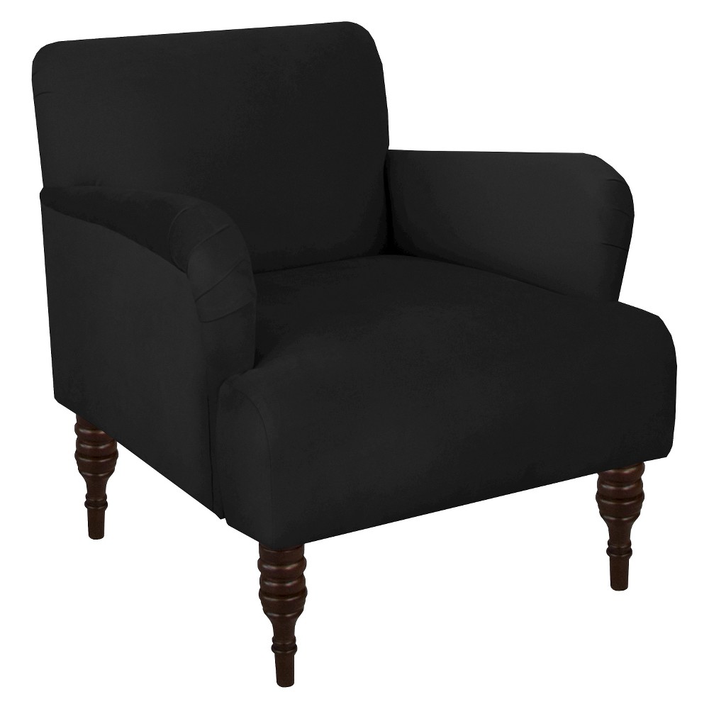 Photos - Chair Skyline Furniture Accent  Velvet Black: Upholstered, Wood Legs, No As