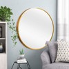 Wooakway Round Metal Decorative Wall Mirror Bathroom Mirror Wall Mount Accent Mirror Wall Decor for Bedroom Living Room - 2 of 4