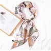 Anna-Kaci Women's Multicolor Floral Print Soft Silky Scarf with Soft Lightweight Fabric Versatile Square Neck and Hair Accessory - 2 of 4