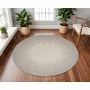 HomeRoots 8' Ivory Hand Woven Round Rug - 2 of 4