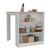 Kitchen Island with Three Open Shelves for Kitchen, Dinning Room - 2 of 4