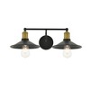 Elegant Lighting Etude 2 light brass and black Wall Sconce - 4 of 4
