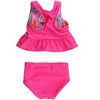 RuffleButts Toddler UPF50+ Reversible Peplum Tankini - 4 of 4