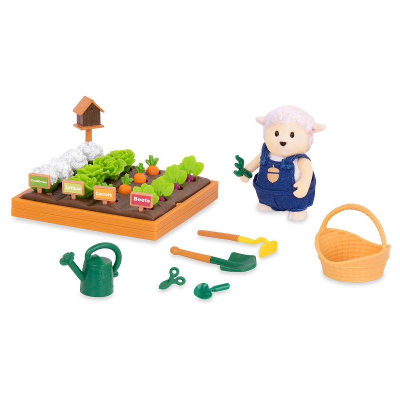 Li&#39;l Woodzeez Miniature Playset with Animal Figurine 31pc - Garden Set, 1 of 6