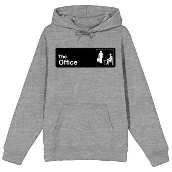 The Office Two Figures Adult Heather Grey Hoodie