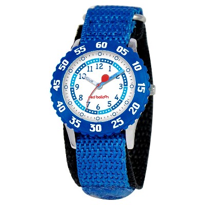 Boys' Red Balloon Stainless Steel Time Teacher with Bezel Watch - Blue