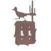 5 Star Super Deals Southwestern Double Light Switch Cover Plate - Roadrunner and Cactus Design - Rustic Matte Brown Finish - Fits Standard Switches - 4 of 4