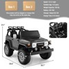 Infans 2 Seater Ride On Truck Car 12V Licensed Toyota FJ40 RC w/ Laser Light & Music - 2 of 4