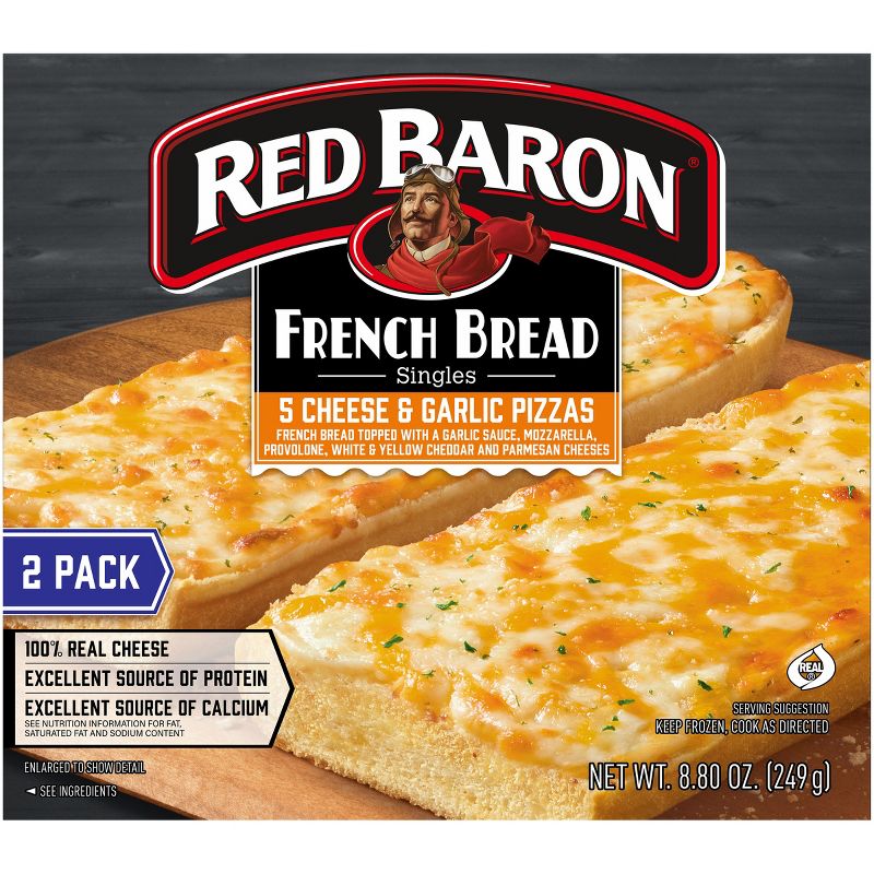 Red Baron Frozen Pizza French Bread 5 Cheese &#38; Garlic - 8.8oz/2pk, 5 of 16