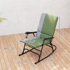 Maggift Patio Accent Chairs, Rocking Chair, Rocker High Back Garden Seat For Indoor Outdoor, Green, 27.6"*42.9"*36.5" - 2 of 4