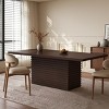 84" Rectangular Dining Table with Solid Wood Base, Modern Kitchen Table for 6-8 People, Wood Dining Table for Kitchen or Dining Room-Koiai - 4 of 4