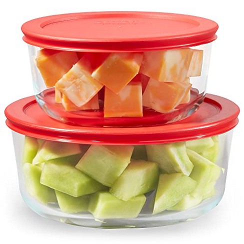 Pyrex Simply Store 4-pc Large Glass Food Storage Containers Set : Target